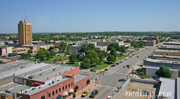 Downtown Enid Aerial View