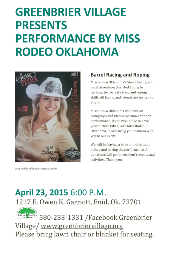 Miss Rodeo in Enid, Oklahoma